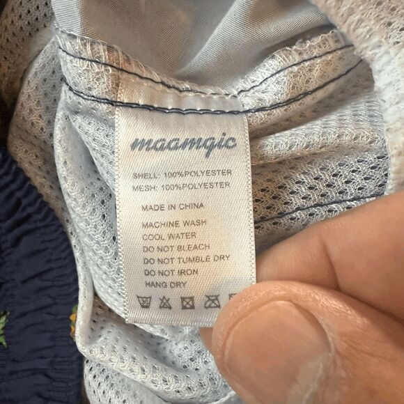 Maamgic Men's Pineapple Print 7" Quick Dry Swim Trunks Blue Yellow Small NWOT - Picture 4 of 6